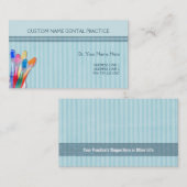歯ブラシの練習ストライプ方法 名刺 (正面/裏面)