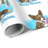 歯ブラシを持つコーギー犬 ラッピングペーパー (ロールコーナー)