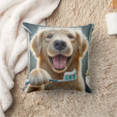 歯ブラシ付きゴールデンレトリバー クッション (ブランケット)