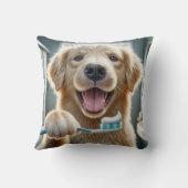 歯ブラシ付きゴールデンレトリバー クッション (裏面)