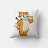 歯ブラシ付きトラ クッション (裏面)