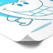 歯ブラシ付きハッピー笑顔の歯 ポスター (角)