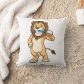 歯ブラシ付きライオン クッション (ブランケット)