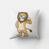 歯ブラシ付きライオン クッション (裏面)