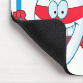 歯ブラシ付き可愛らしい笑顔のスーパーヒーロー歯 マウスパッド (コーナー)