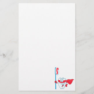 歯ブラシ付き可愛らしい笑顔のスーパーヒーロー歯 便箋