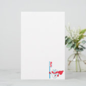 歯ブラシ付き可愛らしい笑顔のスーパーヒーロー歯 便箋 (スタンド正面)