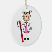 歯ブラシ付き歯科用補助具 セラミックオーナメント (右)