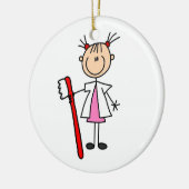 歯ブラシ付き歯科用補助具 セラミックオーナメント (左)