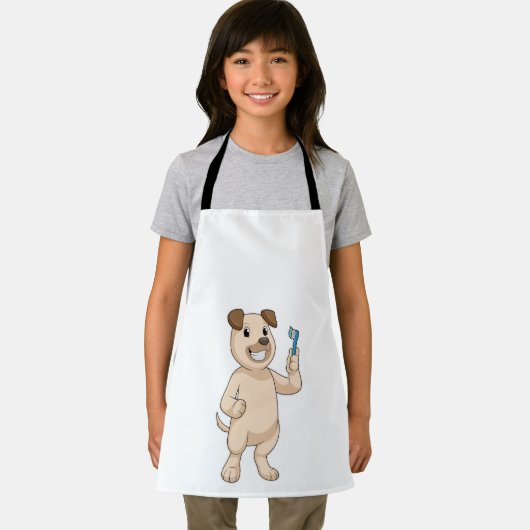 歯ブラシ付き犬 エプロン (インサイチュ)