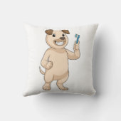 歯ブラシ付き犬 クッション (裏面)