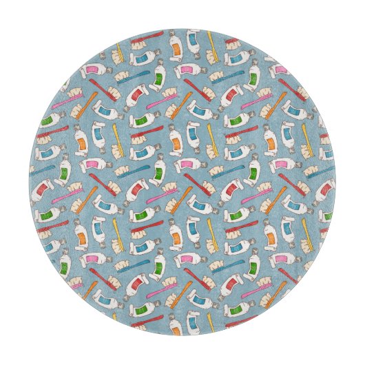 歯ブラシ及び歯磨き粉パターン カッティングボード (正面)