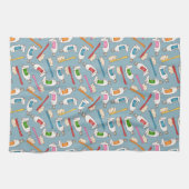 歯ブラシ及び歯磨き粉パターン キッチンタオル (横)