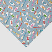 歯ブラシ及び歯磨き粉パターン 薄葉紙 (詳細)