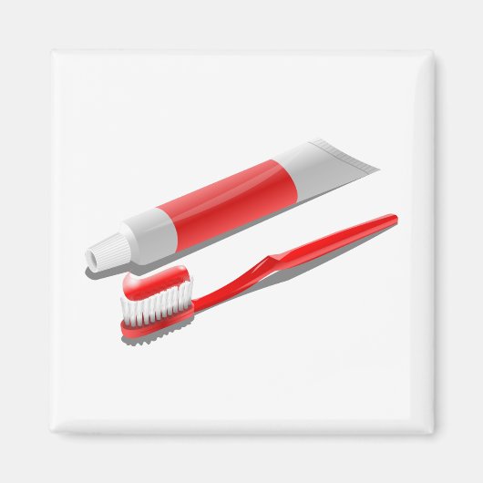 歯ブラシ及び歯磨き粉 マグネット (正面)