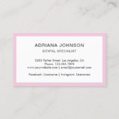 歯ブラシ歯医者でかわいい歯磨き 名刺 (裏面)