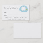 歯ブラシ歯科アポイントメントカード 予約カード (正面/裏面)