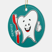 歯ブラシ歯科セラミックオーナメント セラミックオーナメント (左)