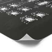 歯ブラシ1941特許技術Chalkboard ポスター (角)