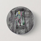 歯ブラシ2 缶バッジ (正面)