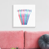 歯ブラシ キャンバスプリント (インサイチュ (リビング))