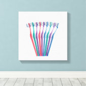 歯ブラシ キャンバスプリント (インサイチュ (ウッドフロア))