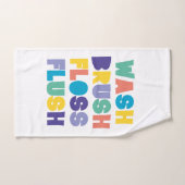 歯ブラシ デンタルフロス 流す 洗う バスタオルセット (ハンドタオル)