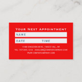 歯ブラシ&歯磨き粉、歯科アポイントメント 名刺 (裏面)