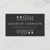 歯モダングラフィックス白黒歯科矯正医 名刺 (正面)