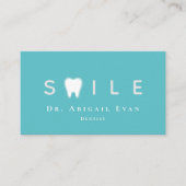歯モダンプロフェッショナル光ティール（緑がかった色）歯科矯正医 名刺 (正面)