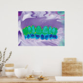 歯モデルを特徴とするカラフル解剖学 ポスター (キッチン)