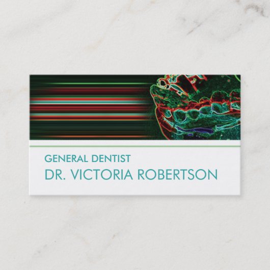 歯モデル歯科医の名刺 名刺 (正面)