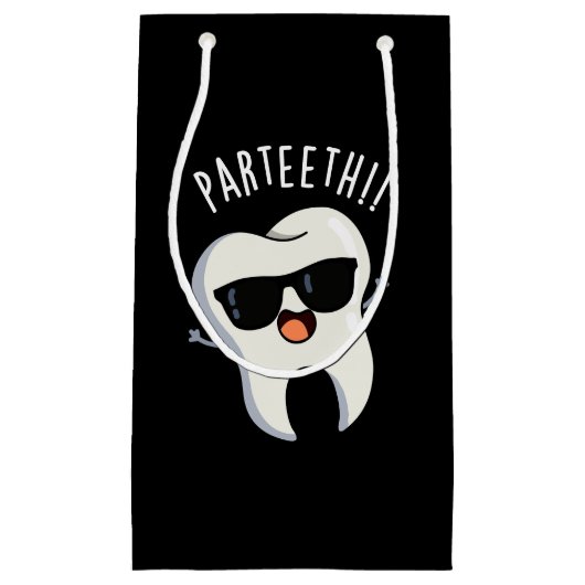 歯付き歯おもしろい歯パンダークBG スモールペーパーバッグ (正面)