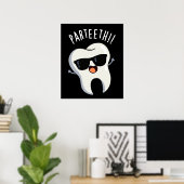 歯付き歯おもしろい歯パンダークBG ポスター (ホームオフィス)