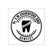 歯付き歯医者のゴム印とあなたの名前 ラバースタンプ (インプリント)