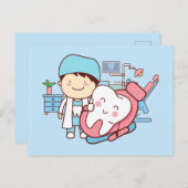 歯付き歯科アニメーション ポストカード (正面/裏面)