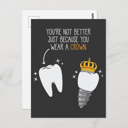 歯冠歯科医師歯科衛生士 ポストカード (正面/裏面)