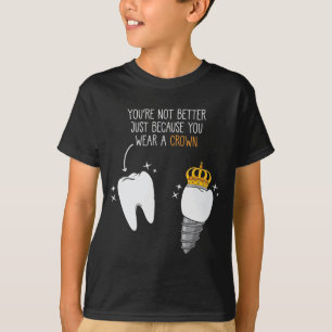 歯冠歯科医師歯科衛生士 Tシャツ