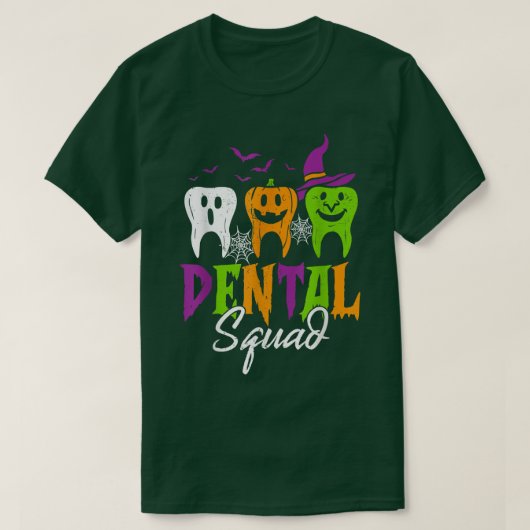 歯分三おもしろい歯牙ウィッチ羽毛 Tシャツ (デザイン正面)