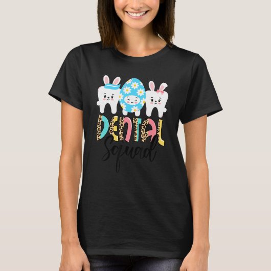 歯分歯かわいい歯科助手E Tシャツ (正面)