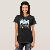 歯分歯かわいい歯科助手E Tシャツ (正面フル)
