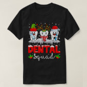 歯分歯サンタトナカイのクリスマス男性を見る Tシャツ (デザイン正面)