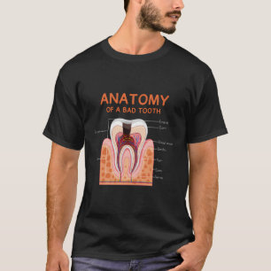 歯列矯正用の虫歯の歯科ユーモアの解剖学 Tシャツ