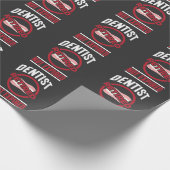 歯医おもしろい者の歯科ユーモア ラッピングペーパー (角)