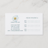 歯医モダン者金ゴールド歯のロゴ名刺 予約カード (裏面)