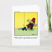 歯医者おもしろいのユーモア空白のグリーティングカード カード (正面)