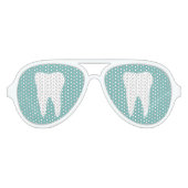 歯医者おもしろいの練習のための歯のロゴパーティーシェード アビエーターサングラス (正面)