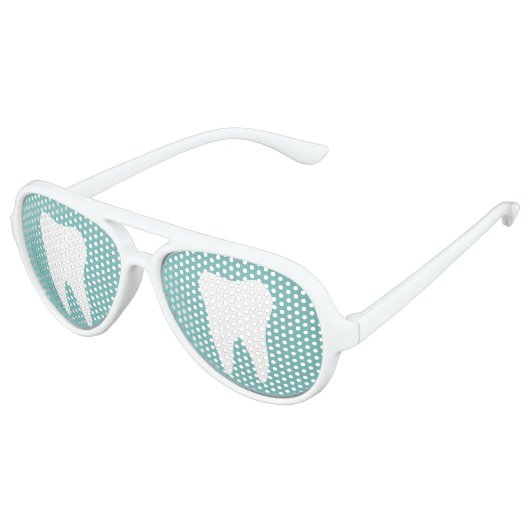 歯医者おもしろいの練習のための歯のロゴパーティーシェード アビエーターサングラス (アングル)