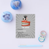 歯医者おもしろい卒業式パーティフォト招待状 チラシ (シングル)