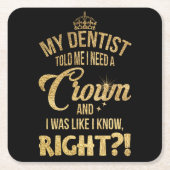 歯医者から聞いた スクエアペーパーコースター (正面)